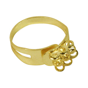 Art.10783 Anillo Con Argollas Oro