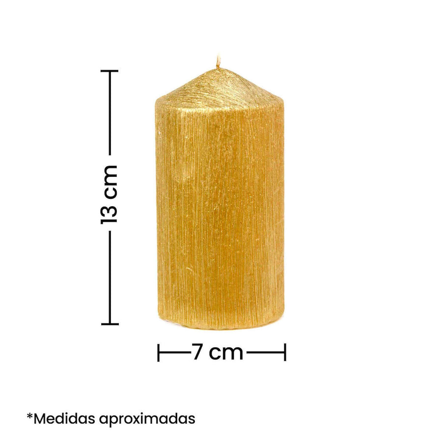 Art.11297 Vela Cirio Colores Metálicos 7x13cm 1pz