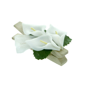 Art.11388 Clip De Madera Con Flor