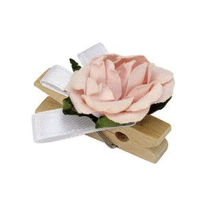 Art.11390 Clip De Madera Con Flor