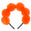 Fantasías Miguel Art.11601 Diadema Pompones 16x17cm    (aprox) 1pz Naranja