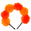 Fantasías Miguel Art.11601 Diadema Pompones 16x17cm    (aprox) 1pz Amar/Naranja