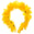 Fantasías Miguel Art.11602 Diadema Flores 20x19cm    (Aprox) 1pz Amarillo