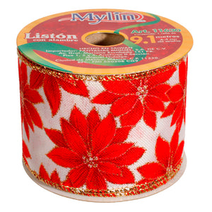 Art.11630 Listón Navideño 6.4cm 9.1m