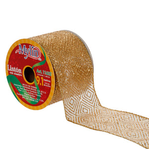 Art.11632 Listón Navideño 6.4cm 9.1m