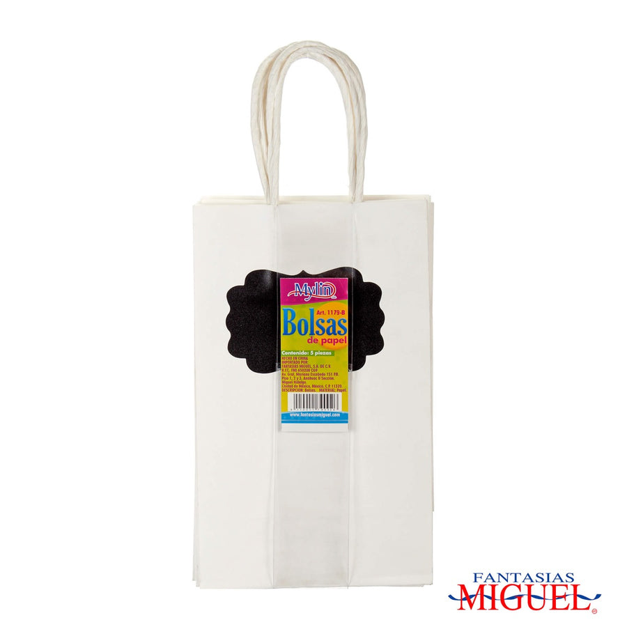 Art.1179 Bolsa Papel Con Calcomanía 21x13x8cm 5pz