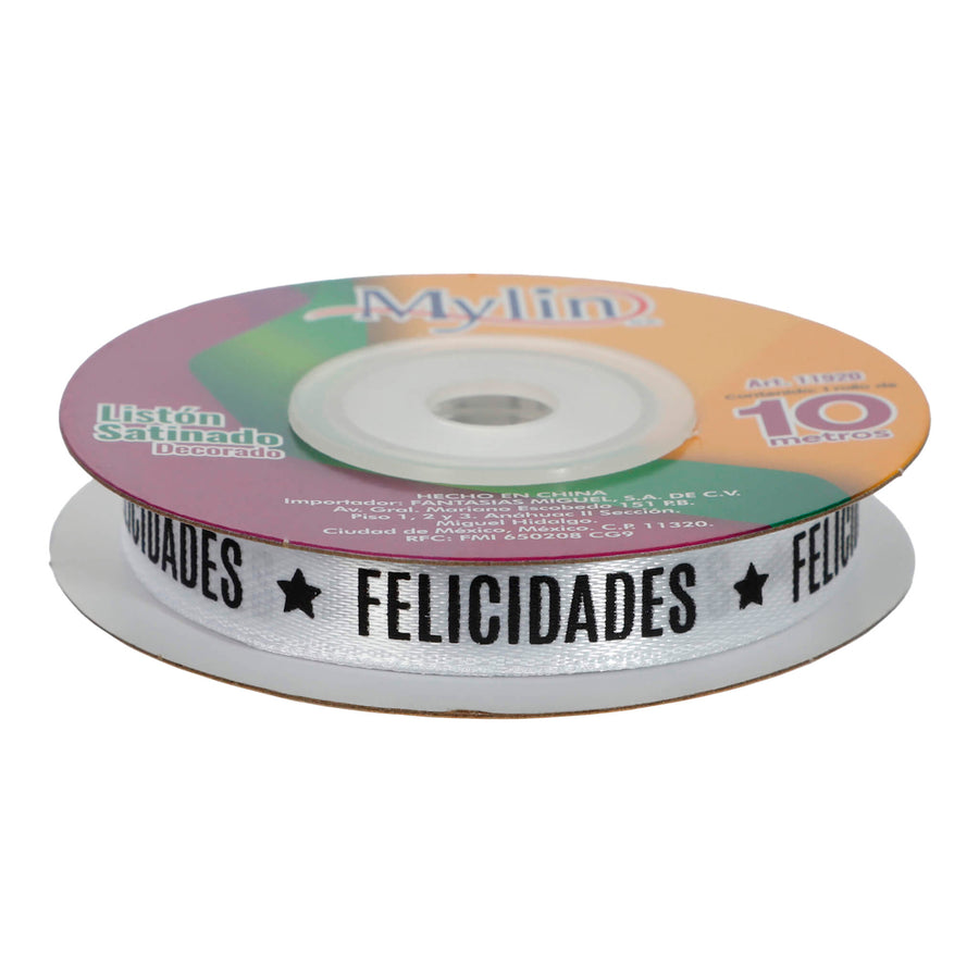 Art.11920 List Satin Felicidade 10mmx10m