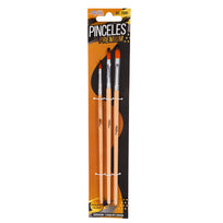 Art.12091 Juego Pincel Curvo Premium varios tamaños 3pz