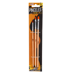 Art.12091 Jgo Pincel Curvo Premium 3pz