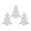 Fantasías Miguel Art.12303 Figura Navidad Blanco 12cm 3pz Pino