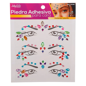 Art.12338 Piedra Adhesivas para Cara 13x11cm 1planilla