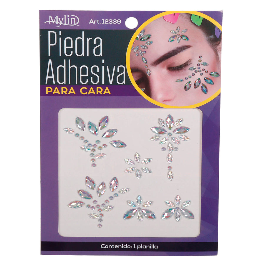 Art.12339 Piedra Adhesivas para Cara 9x9cm 1planilla