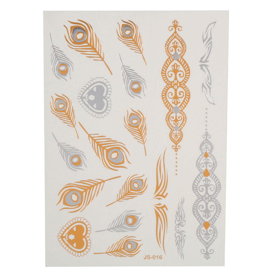 Art.12341 Tatuajes Metalic 14,5x20cm 1pl