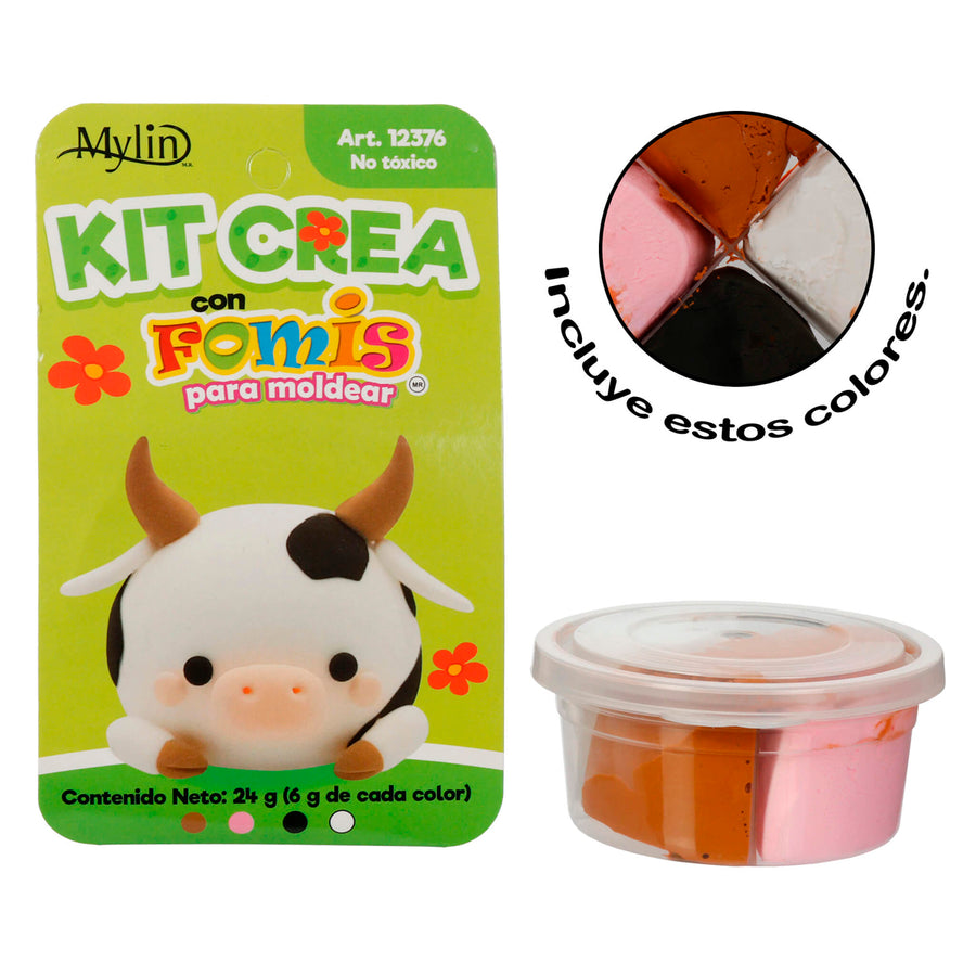 Kit Crea con Fomi Moldeable 4 colores (6g cada color) 24g | Fantasias ...