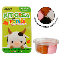 Art.12376 Kit Crea con Fomi Moldeable 4 colores (6g cada color) 24g 1pz