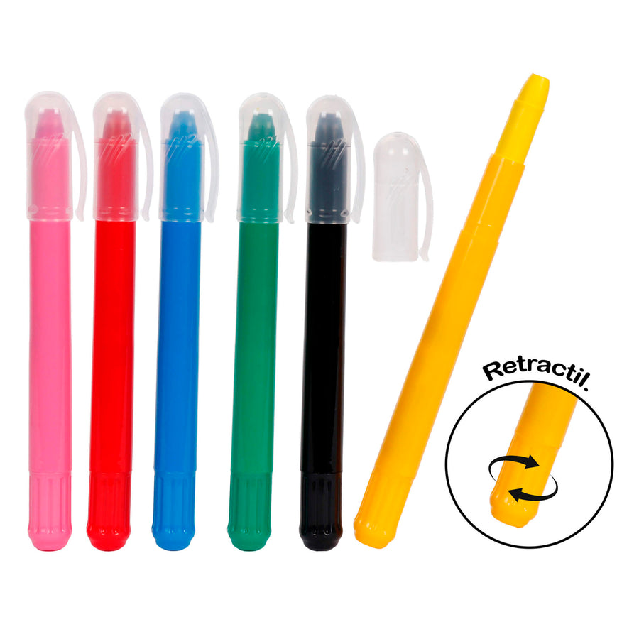 Art.12387 Fomi Crayón Retráctil 6 colores 1paq