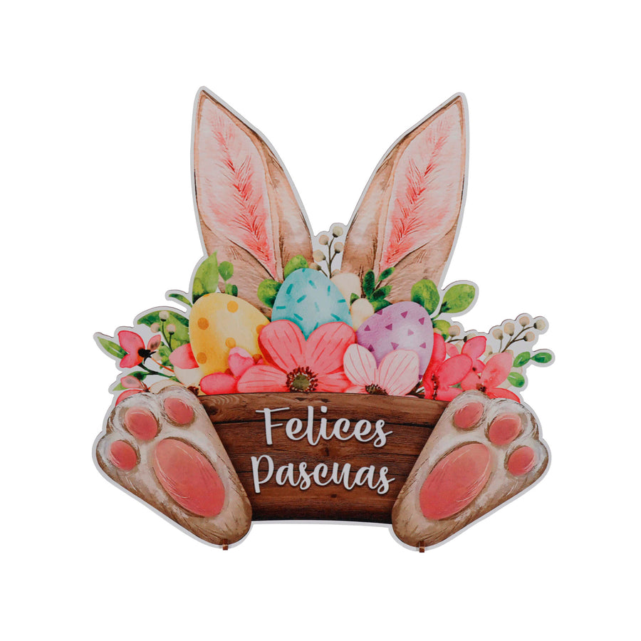 Art.12566 Felices Pascuas 23x23cm