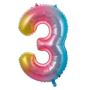 Art.12600 Globo Número Jumbo Arcoiris 1.07m 1pz