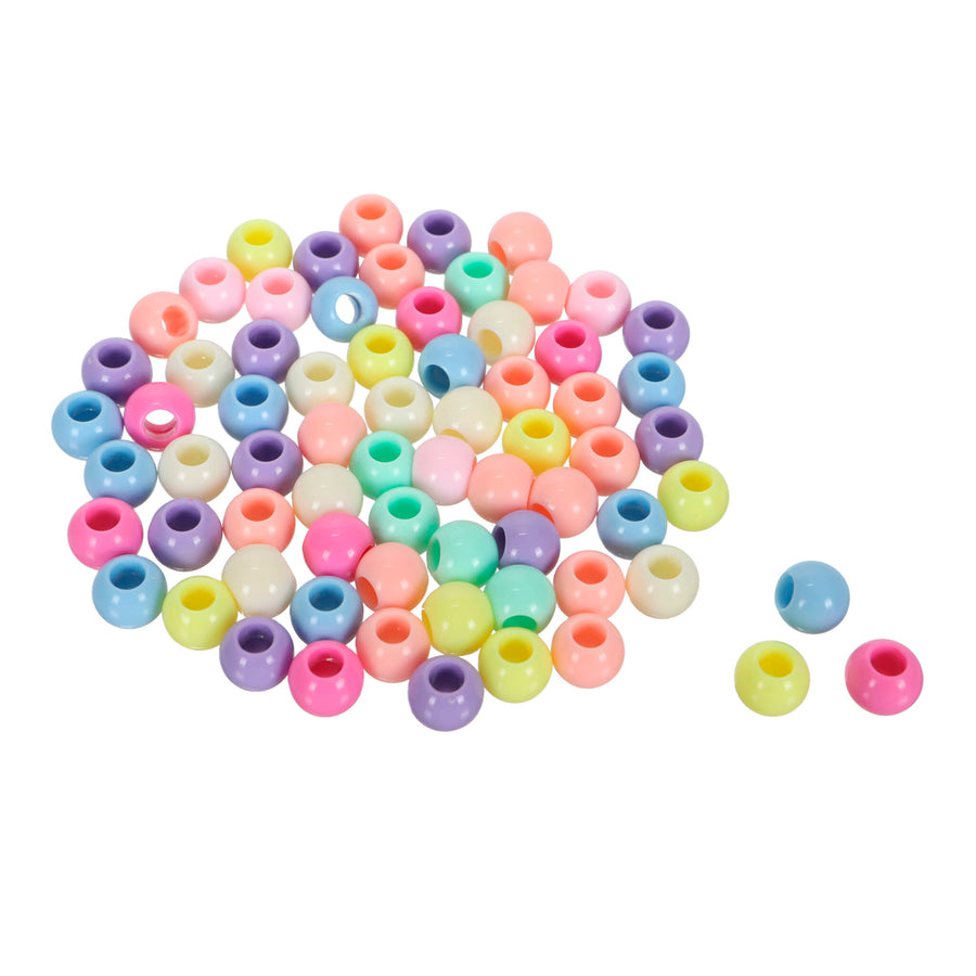 Art.12718 Cuentas Plásticas Redonda Surtido 12mm    (70pz aprox) 50g