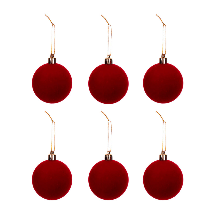 Art.12947 Esfera Terciopelo 6cm C/6pzs