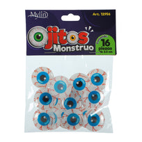 Art.12956 Ojitos Monstruo 2,5cm B/16pz
