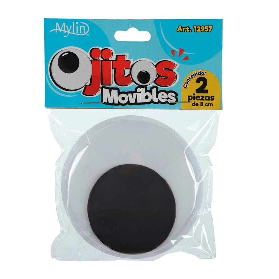 Art.12957 Ojos Movibles 8cm 2pz