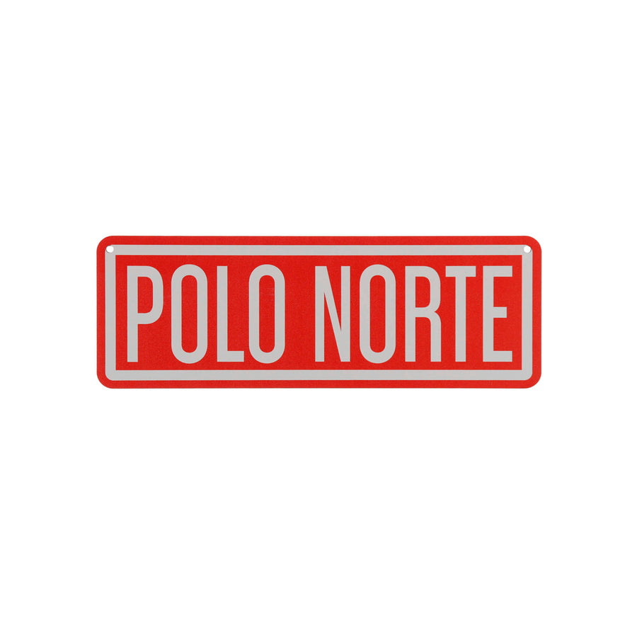 Art.13206 Letrero Polo Norte 9x26cm 1pz