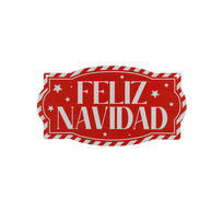Art.13207 Letrero Feliz Navidad Estrella 13x24cm 1pz