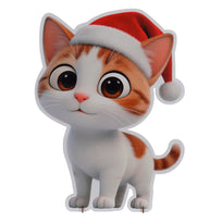 Art.13231 Gato Gorro Navidad 58x43x11cm 1pz