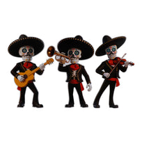 Art.13292 Adorno Mariachis 40x22cm B/3pz