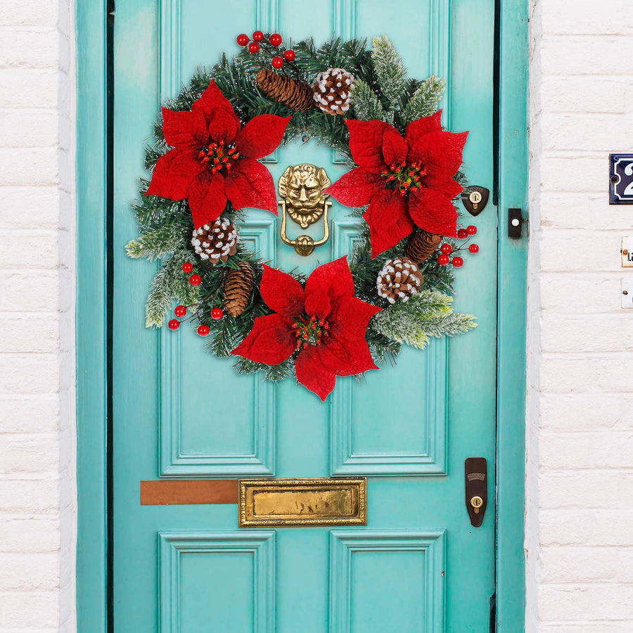 Art.1337 Corona Navidad Decorada 45cm 1pz