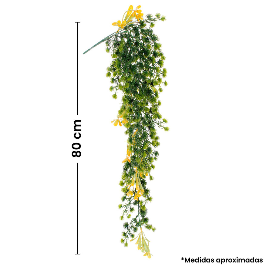 Art.1338 Follaje Con Flor 80cm 1pz