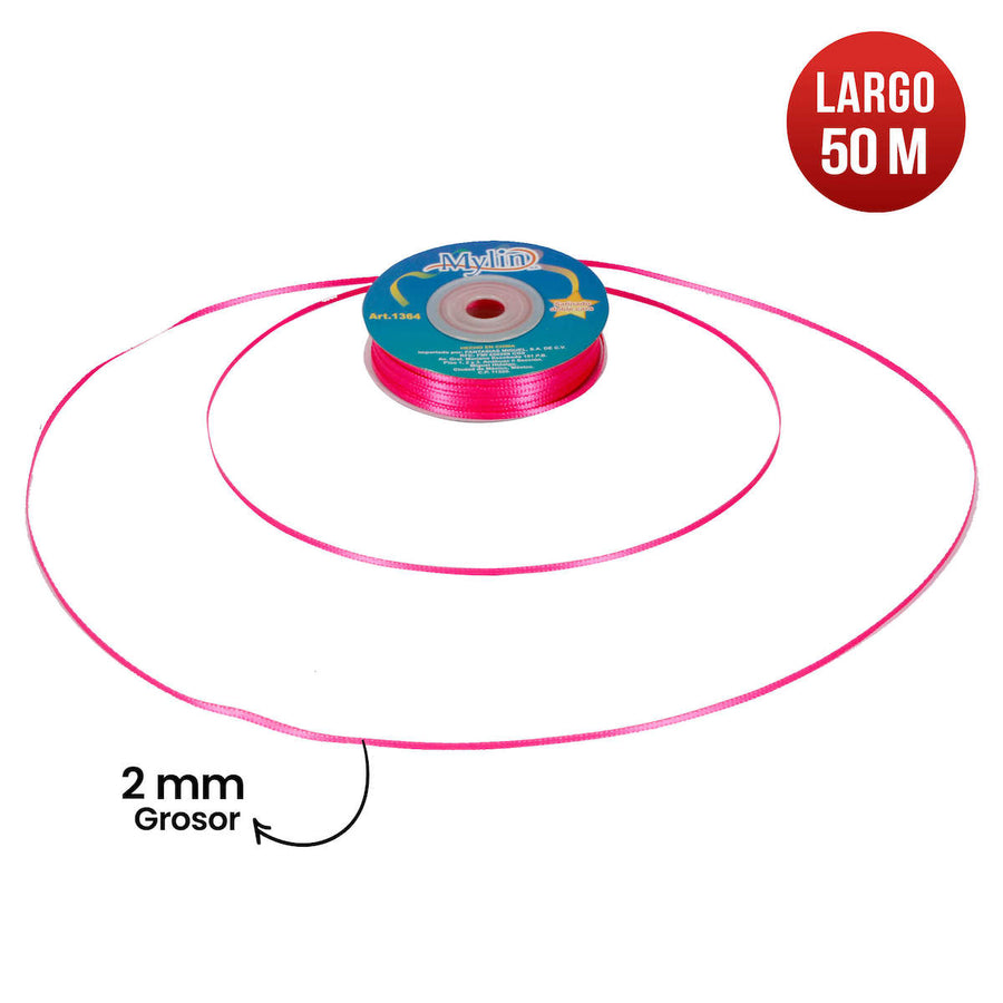 Art.1364 Listón Satinado Doble Cara 2mm 50m