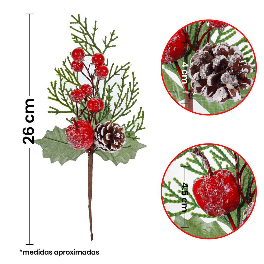 Art.1485 Pick Nevado Piña/Manzana 26cm 1pz