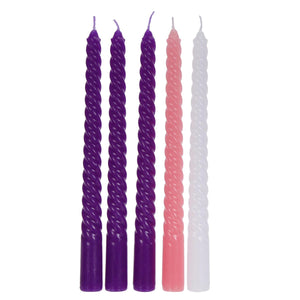 Art.1626 Paquete Velas Adviento 25x2cm 5pz