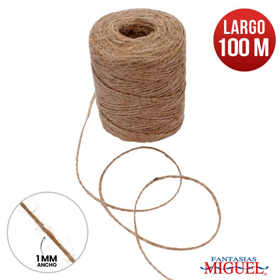 Cuerda / cordón de yute 100 grs. Natural