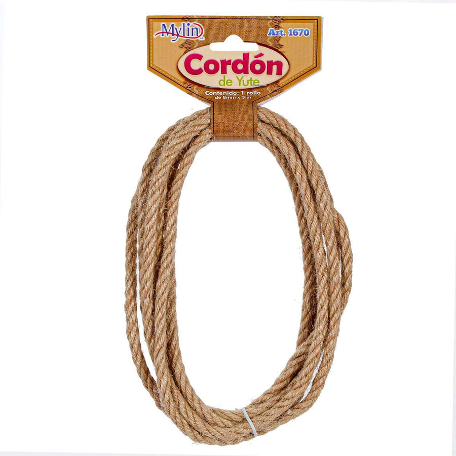 Art.1670 Cordón Yute 4 Cabos 8mm 3m