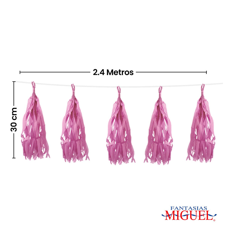 Art.1707 Guía Borlas De Papel x10 35cm    2.4m 1pz