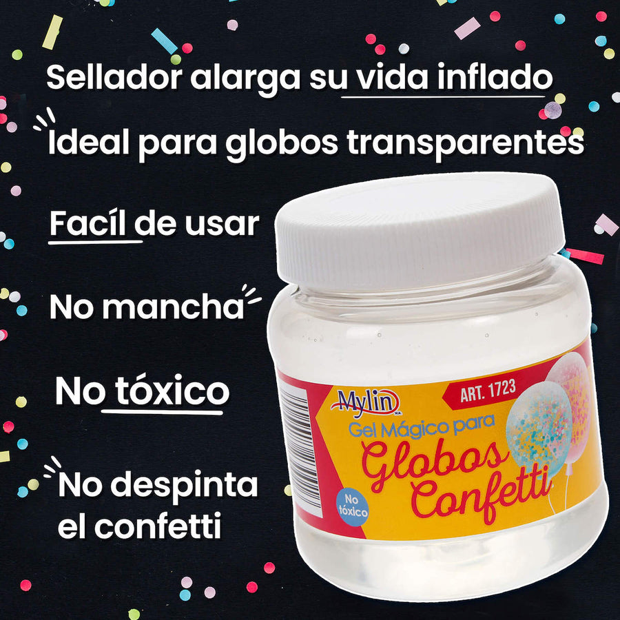 Art.1723 Gel Para Globos Confetti 240g 1pz