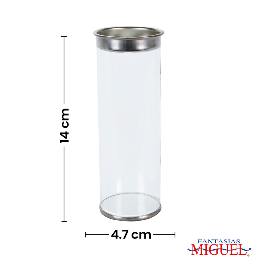 Art.2160 Cilindro Pvc Tapa Metálica 14x4.7cm 1pz