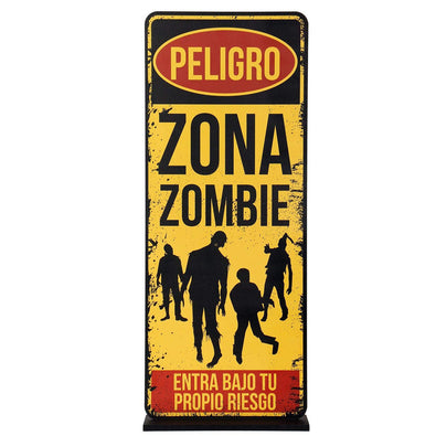 Fantasías Miguel Art.2161 Letrero Zona Zombie 60x24cm 1pz