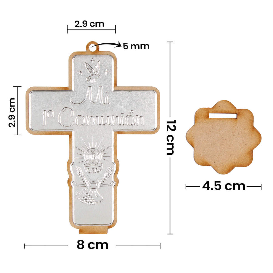 Art.2393 Cruz Primera Comunión Repujado 12x8cm 1pz