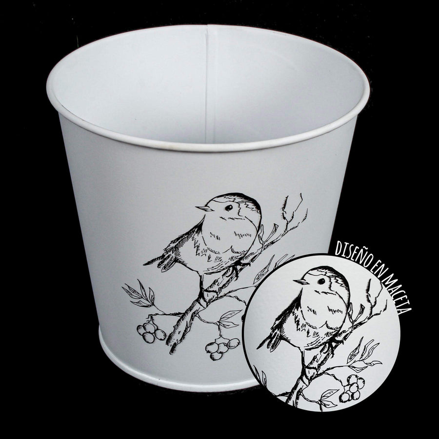 Art.2486 Base Metálica Diseño Con Pájaro 14.6x16cm 1pz