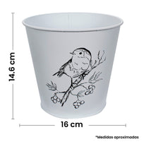 Art.2486 Base Metálica Diseño Con Pájaro 14.6x16cm 1pz