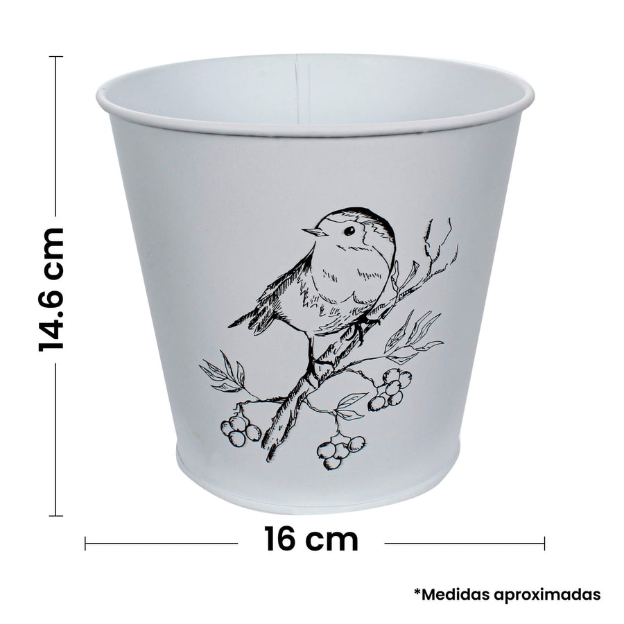 Art.2486 Base Metálica Diseño Con Pájaro 14.6x16cm 1pz
