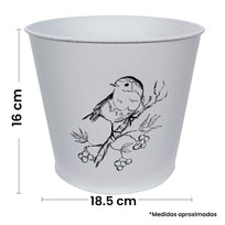 Art.2489 Base Metálica Diseño Con Pájaro 16x18.5cm 1pz