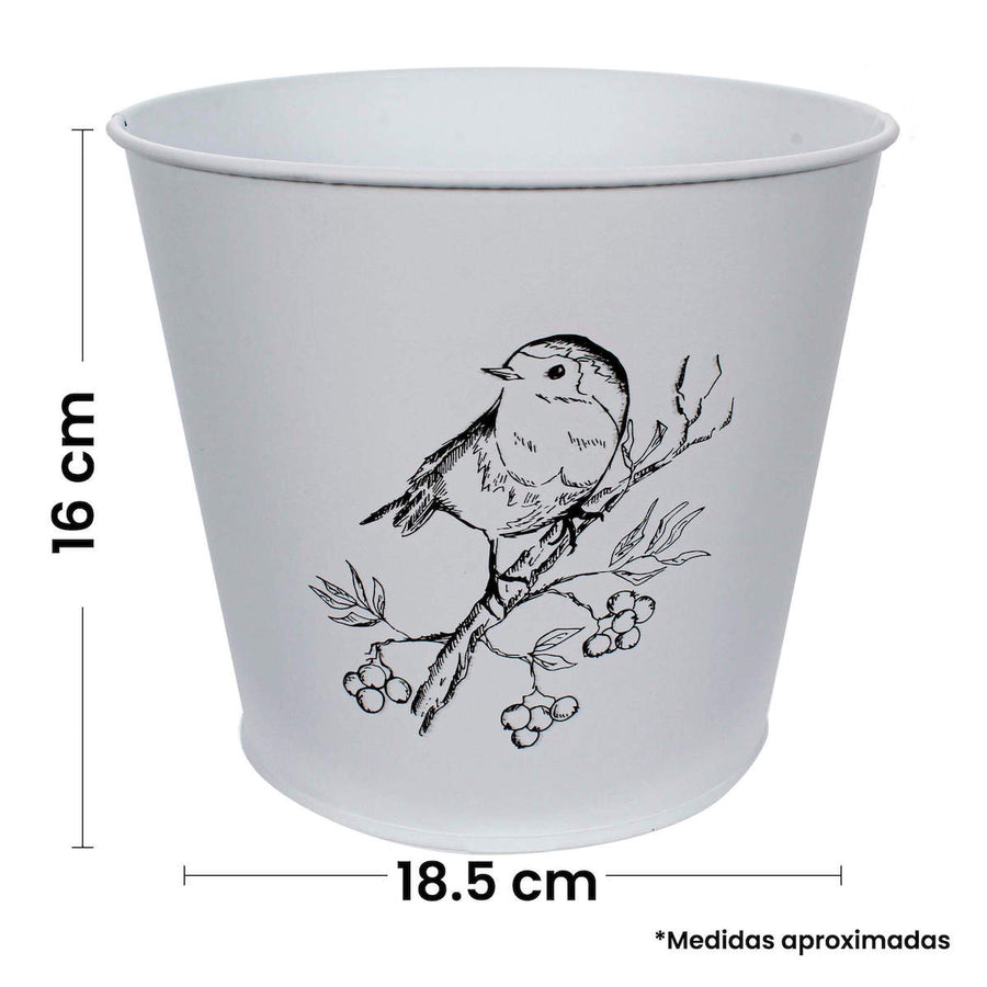 Art.2489 Base Metálica Diseño Con Pájaro 16x18.5cm 1pz