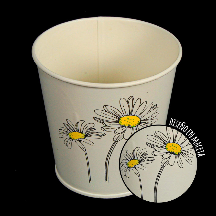 Art.2494 Base Metálica Diseño Con Girasol 10.5x11cm 1pz
