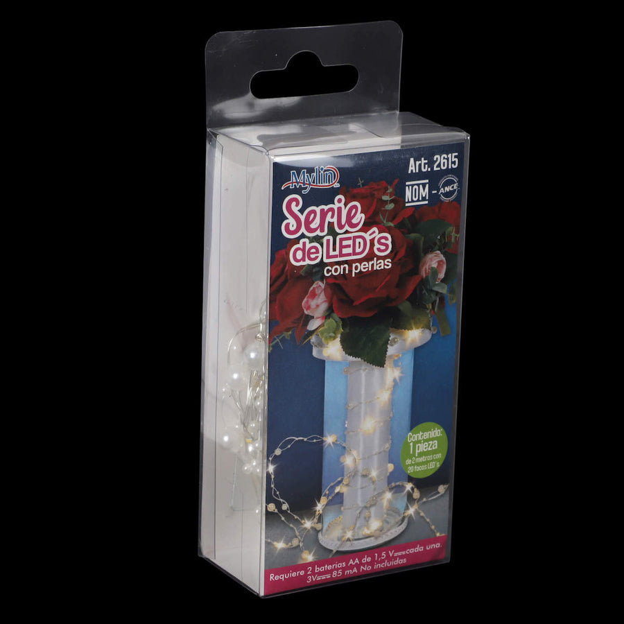 Art.2615 Serie Con Perlas 20 Leds (7mm) Aprox 2m