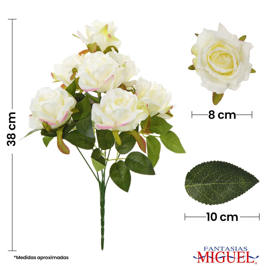 Art.2819 Ramo De Rosas Fino Grande X7 38cm 1pz